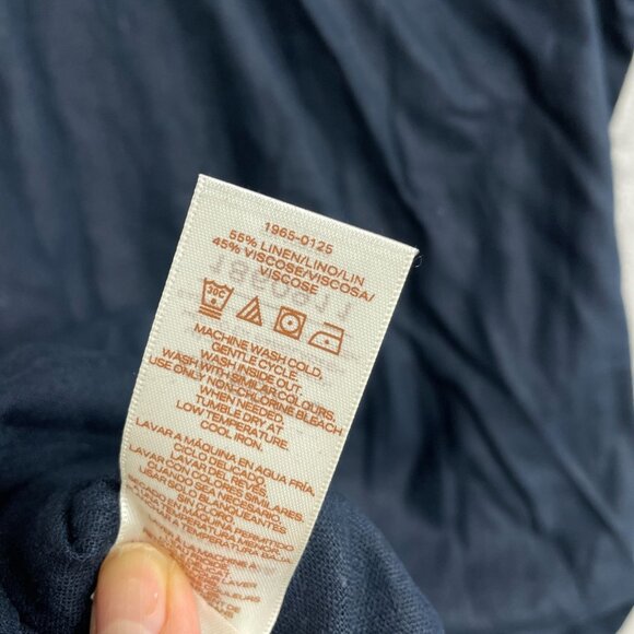 Scotch & Soda Men's XL Navy Blue Linen Blend Short Sleeve Button Up Shirt N0863 - Picture 6 of 9